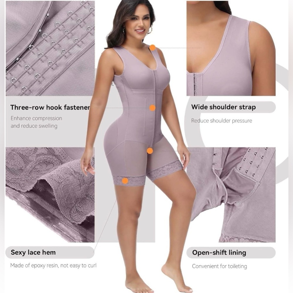 NWOT Lilac Purple Shapewear Fajas Bodysuit - Picture 2 of 15